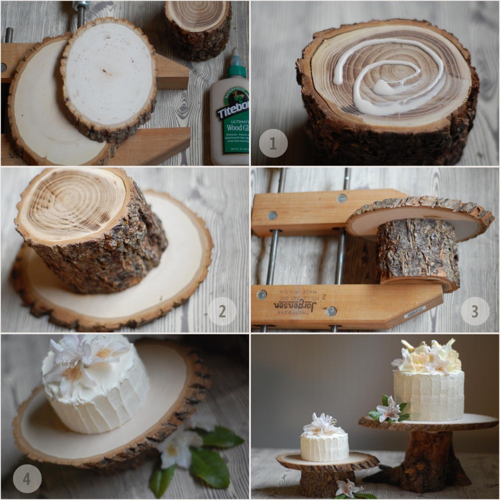 Rustic Wood Cake Stands + a DIY Glitter, Inc.Glitter, Inc.