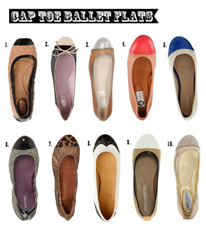 Cap Toe Ballet Flats | Glitter, Inc.