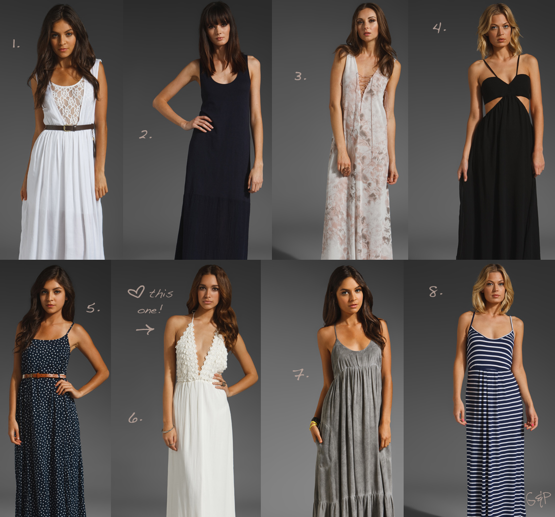 different maxi dress styles