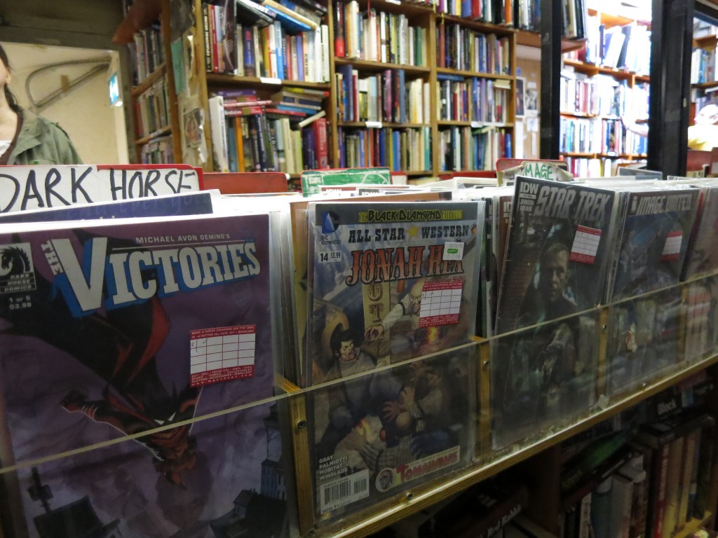 London vacation comic book store