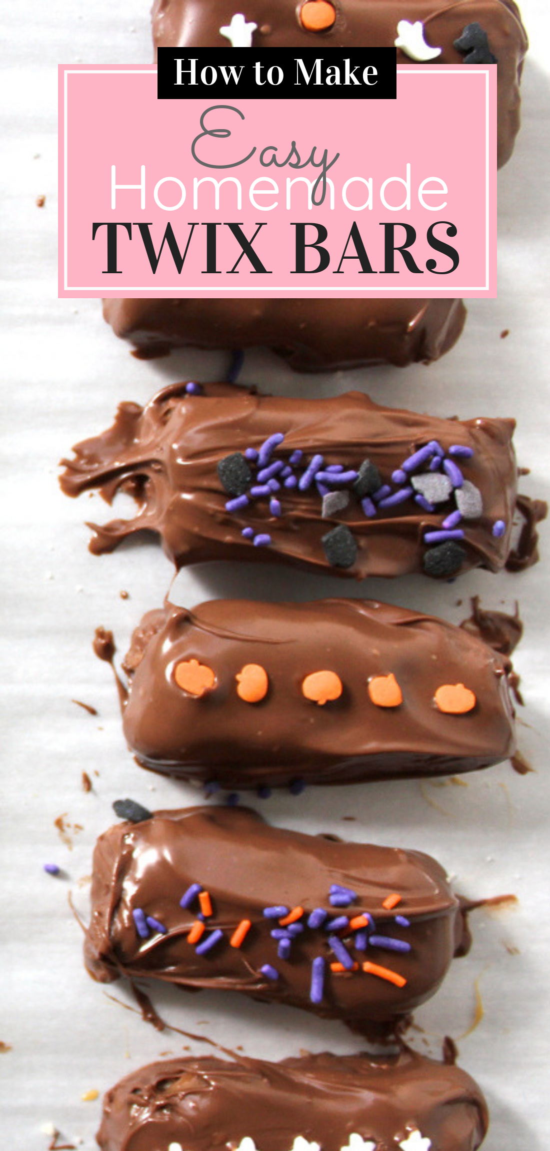 How to make simple and amazing homemade DIY twix bars - perfect for Halloween! Click through for the details. #halloween #halloweencandy #halloweenparty #diycandy #diytix #homemadetwix #homemadecandy #halloweendessert | glitterinc.com | @glitterinc