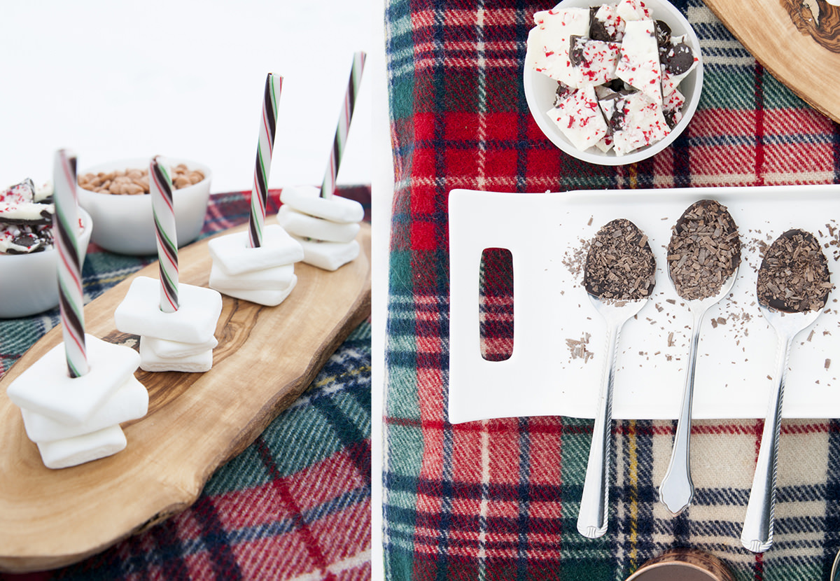 red hot cocoa chocolate bar plaid