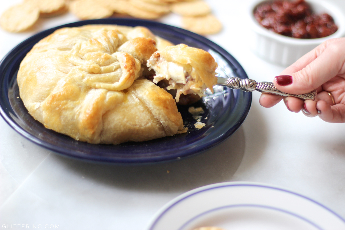 sausage-and-brie-puff-pastry-with-raspberry-fig-jam---glitterinc.com