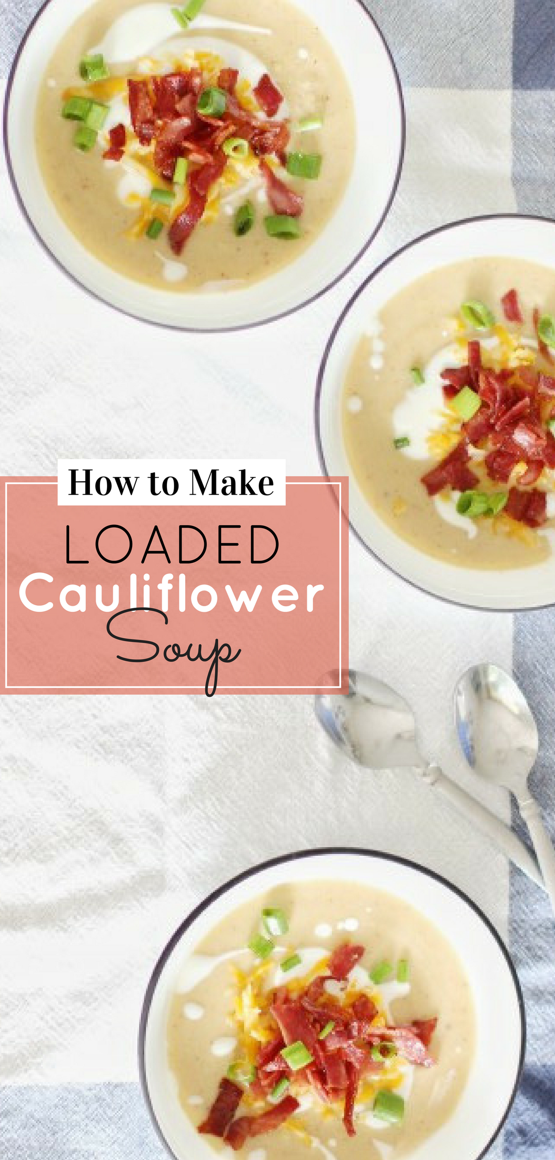 Guys, forget Loaded Baked Potato Soup; Healthy Loaded Cauliflower Soup is where it's at! | Click through for the details. | glitterinc.com | @glitterinc