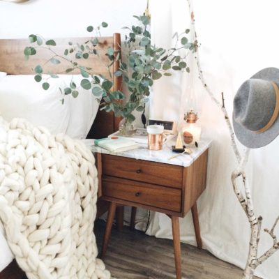 gigantic oversized knit wool blanket bedroom