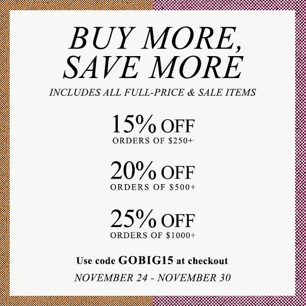 Buy More Save More Shopbop Sale - November 2015