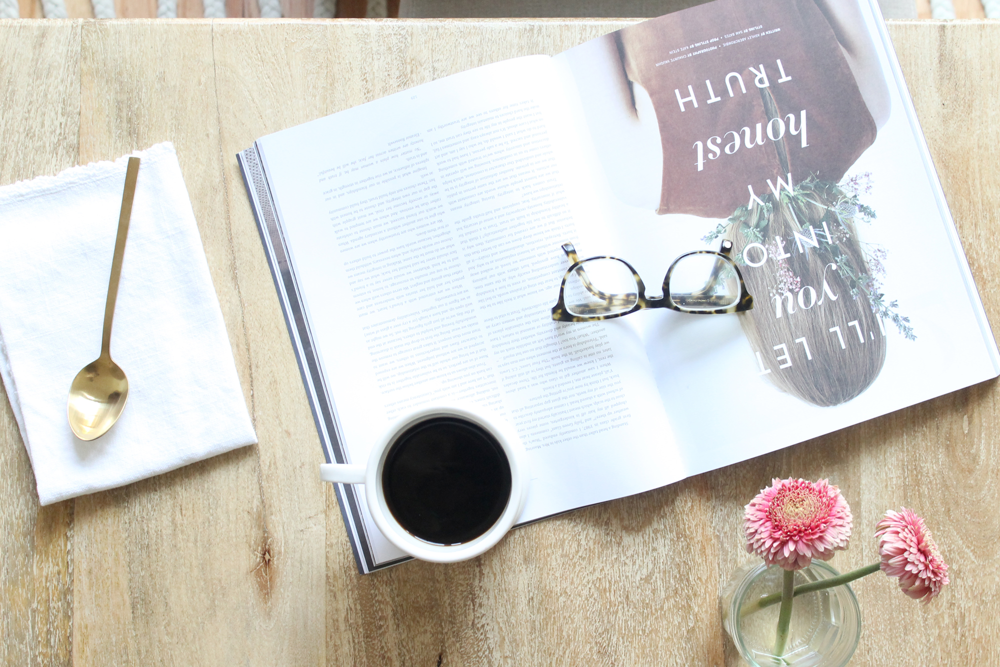 Holiday Pajama Party - SearsStyle Polka Dot Robe, Magazine and Coffee