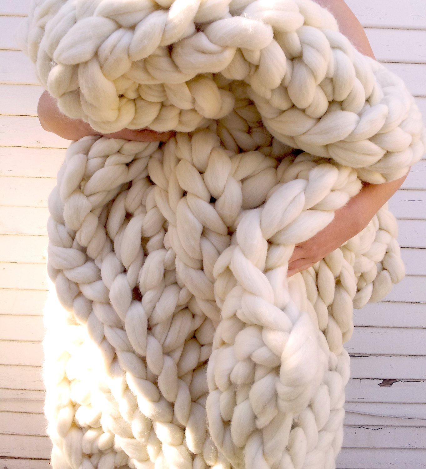 Giant chunky best sale knit throw