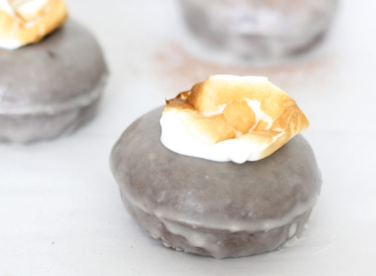 Hot Chocolate Donuts with Toasted Marshmallows (These are incredible! Just sayin'.)