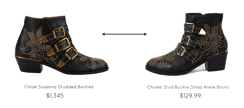 chloe studded booties