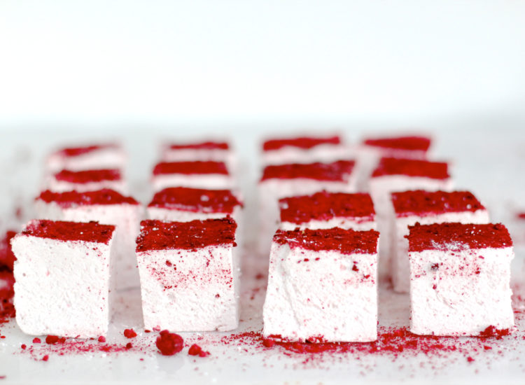 Big & Fluffy Homemade Raspberry Marshmallows (perfect for Valentine's Day!)