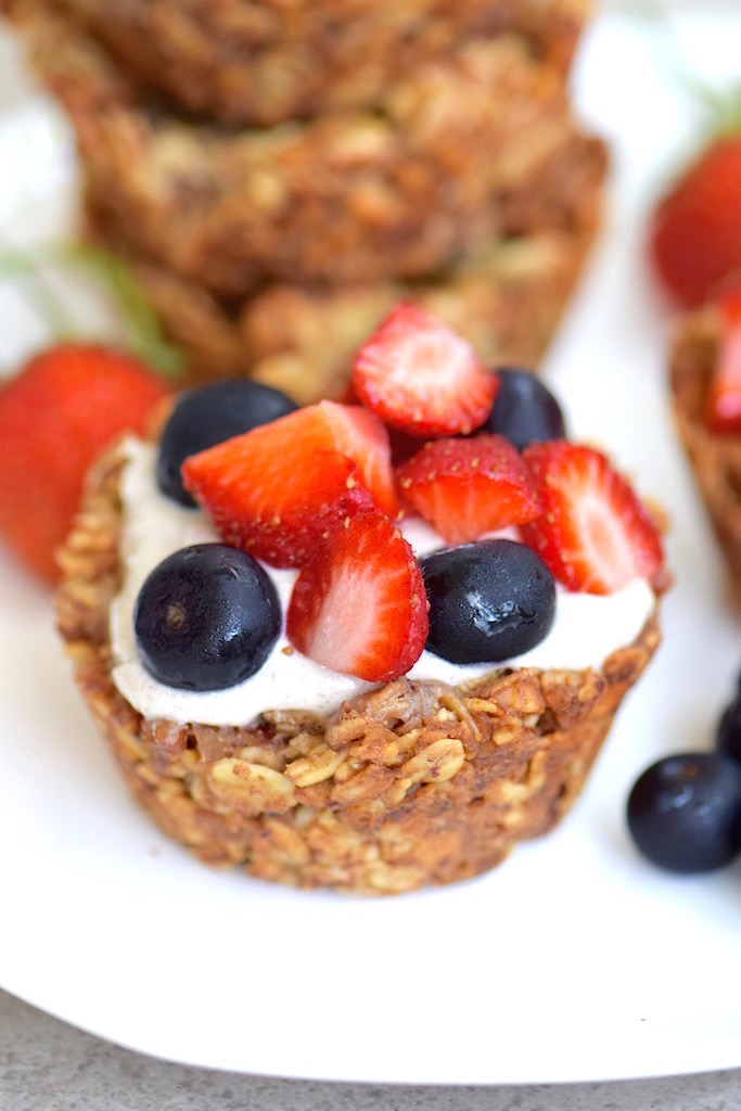 21 Favorite Brunch Recipes (Perfect for Easter!): Gluten-Free Granola Cups with Yogurt (Sub banana cream to keep this vegan!)