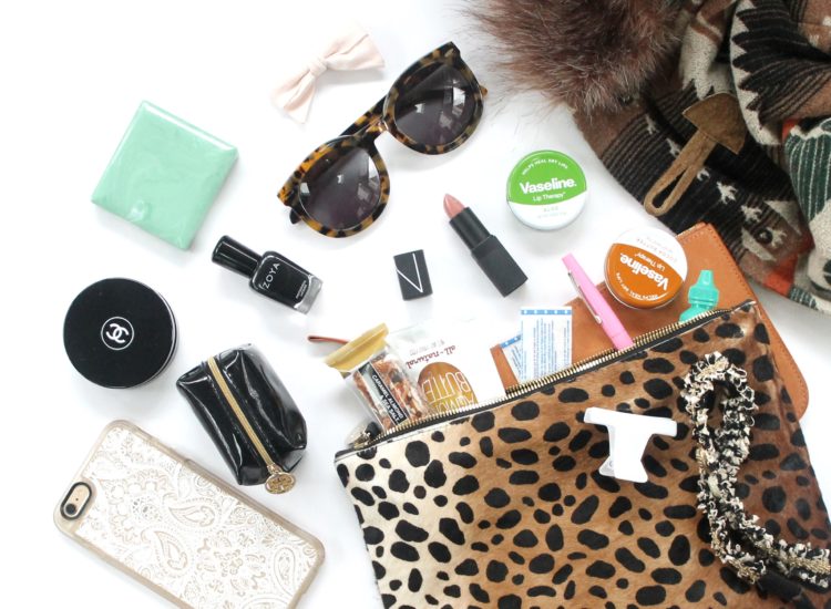 What's in My Diaper Bag - louis vuitton tote - vaseline lip therapy tins