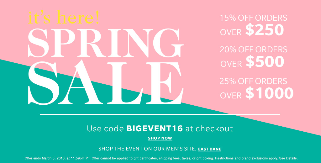 Shopbop Big Spring Sale Event