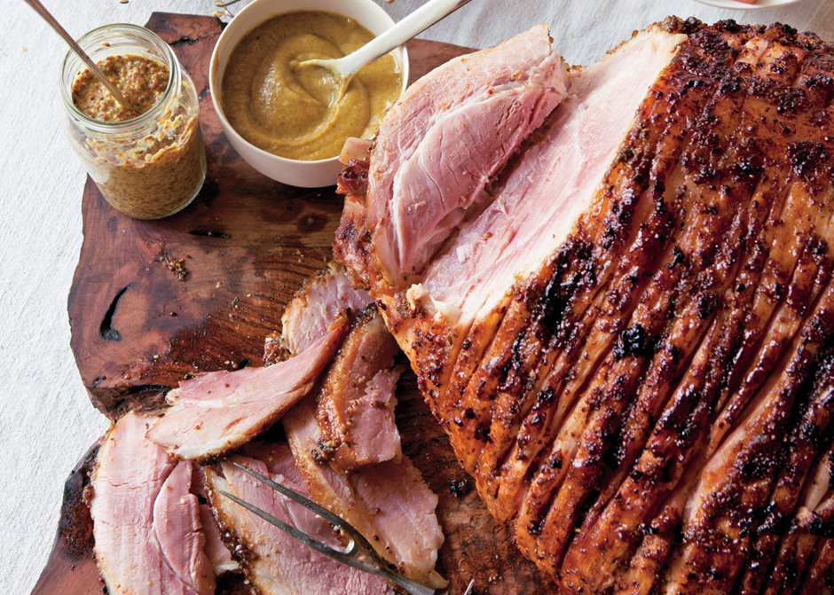 21 Favorite Brunch Recipes (Perfect for Easter!): Holiday Ham with Riesling and Mustard 