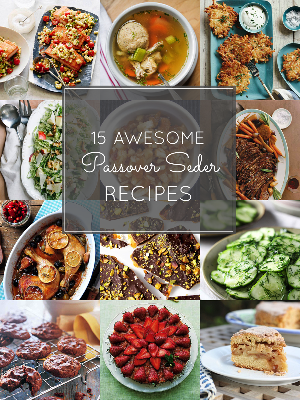 15 Favorite Passover Seder Meal Recipes - These are all so yummy whether you're making your own Seder dinner or bringing a dish for a party!