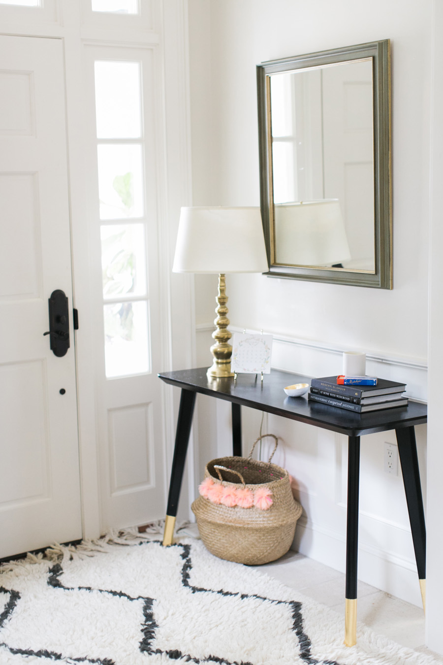 DIY Ikea Hack Entry Table and Pom Pom Basket