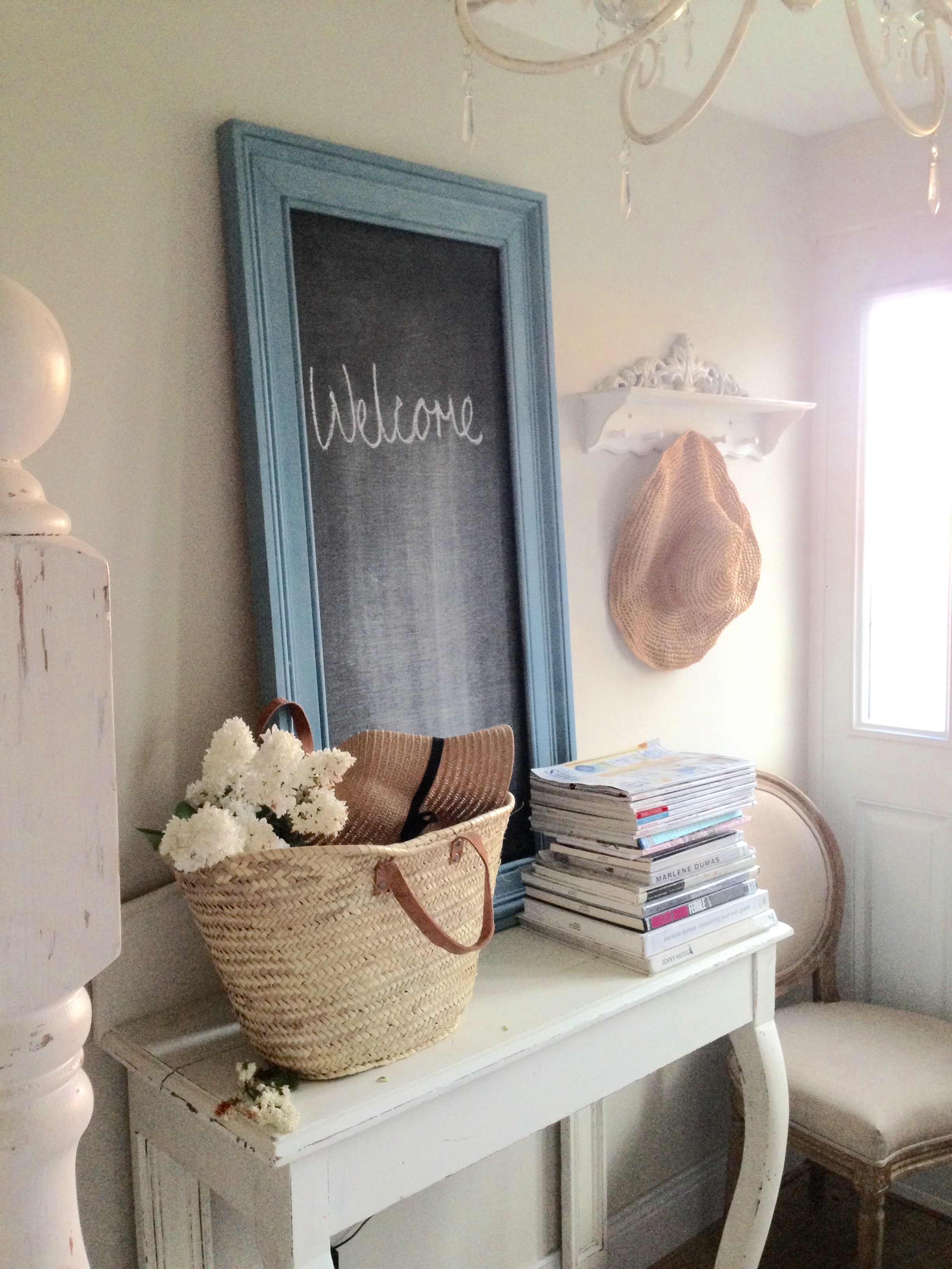 15 Favorite French Market Baskets, like this French Market Basket in an Entryway