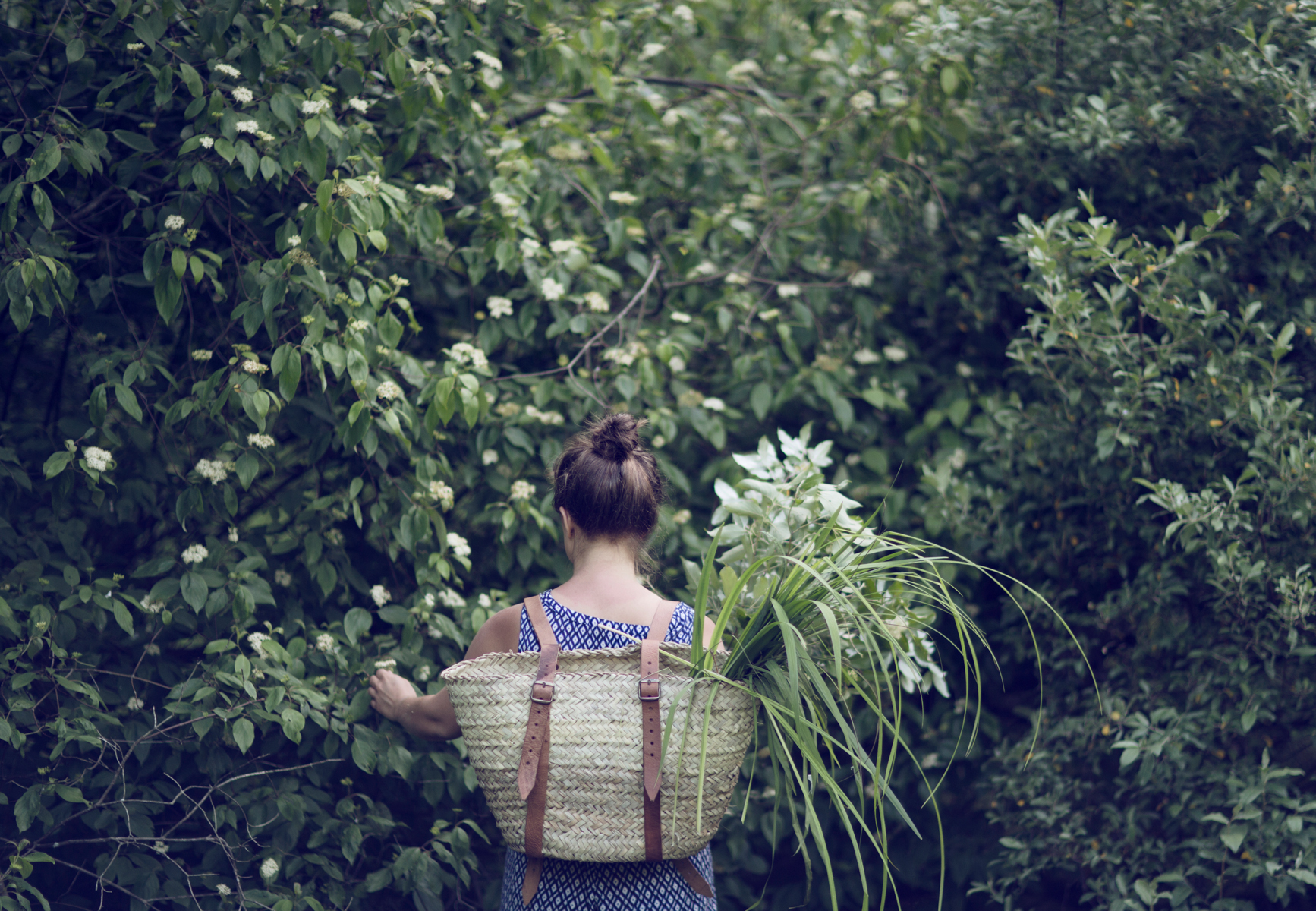 15 Favorite French Market Baskets, like this Market Basket Backpack via Kinfolk