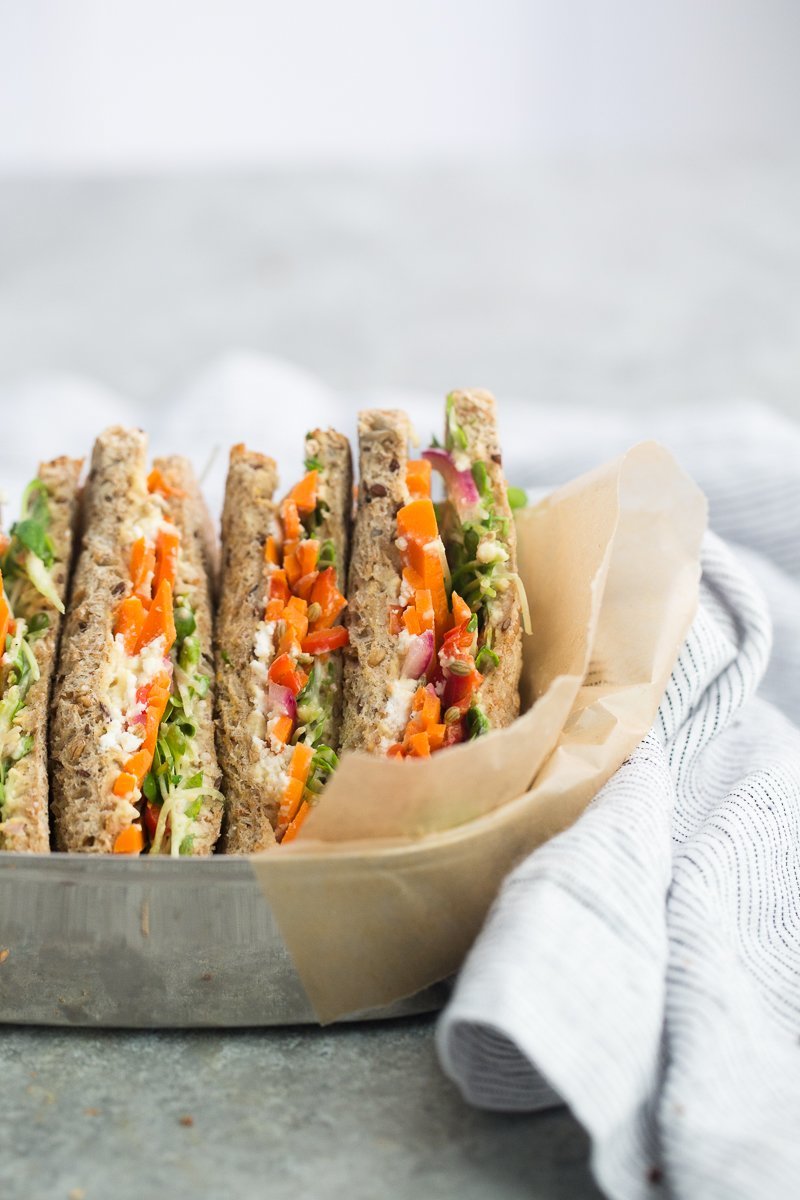 Pickled Carrot and Hummus Sandwich - 20 Amazing Ways to Eat Hummus (that will become instant favorites in your house!) Snuck into sandwiches, a substitute pizza sauce, a base for salad dressing, in soups, chocolate hummus, and even cooked right into pancakes; after scrolling through these recipes you'll be craving hummus like none other. Click through for the recipes.