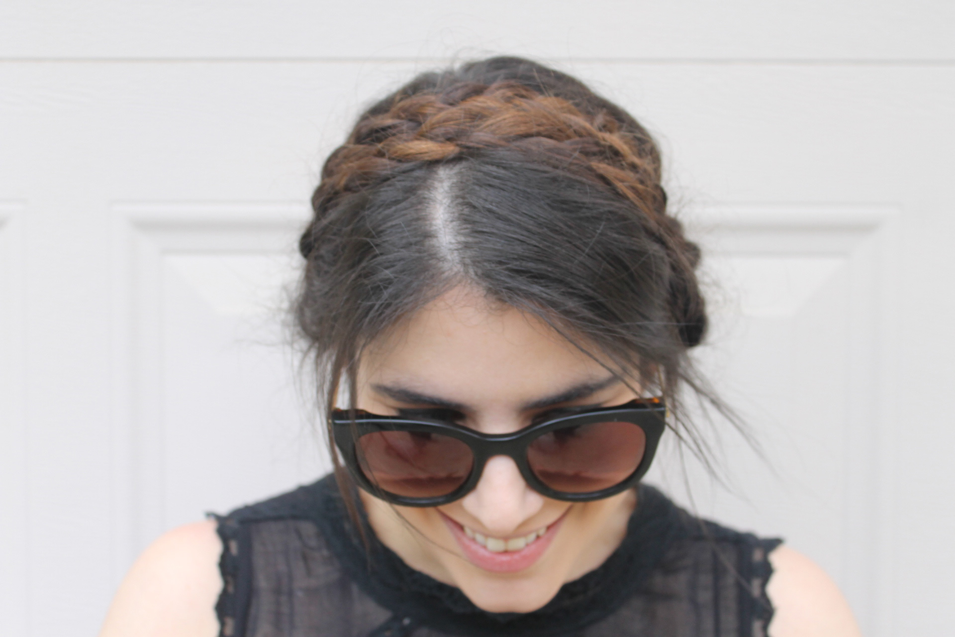 How to Get the Festival Back-to-Nature Beauty Look - Double-Braided Hair and Sunglasses