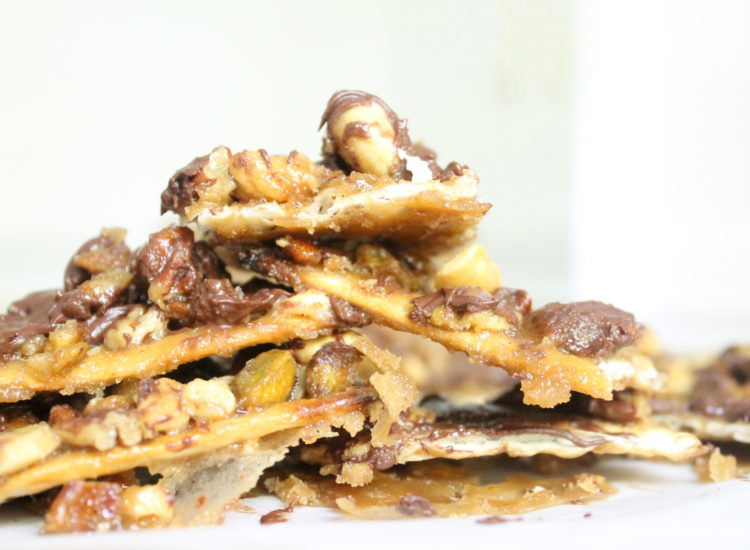 Zabar's Famous Candied Caramel Nut and Chocolate Matzoh Brittle (a.k.a., Matzoh Crack)