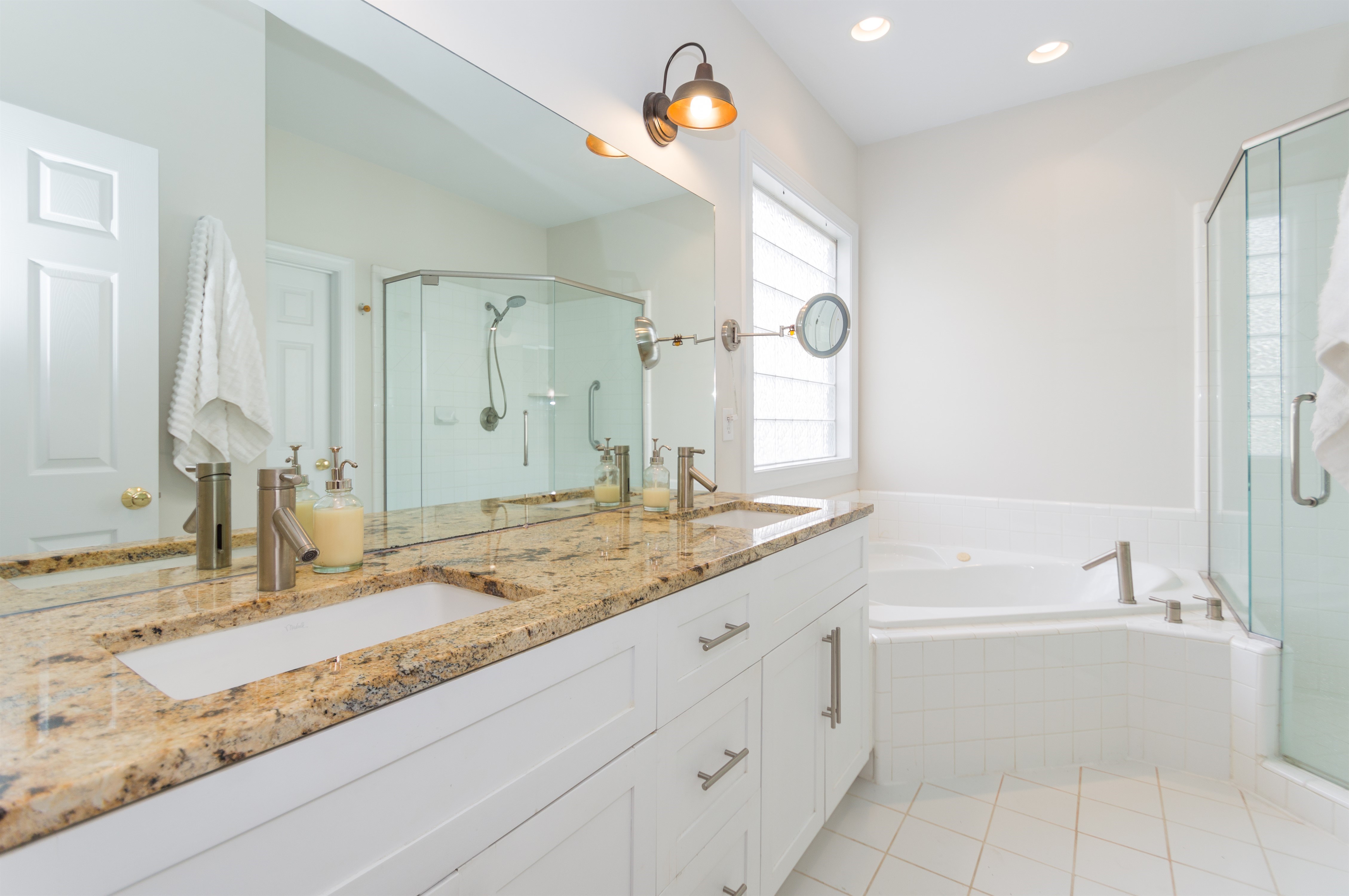 White Master Bathroom