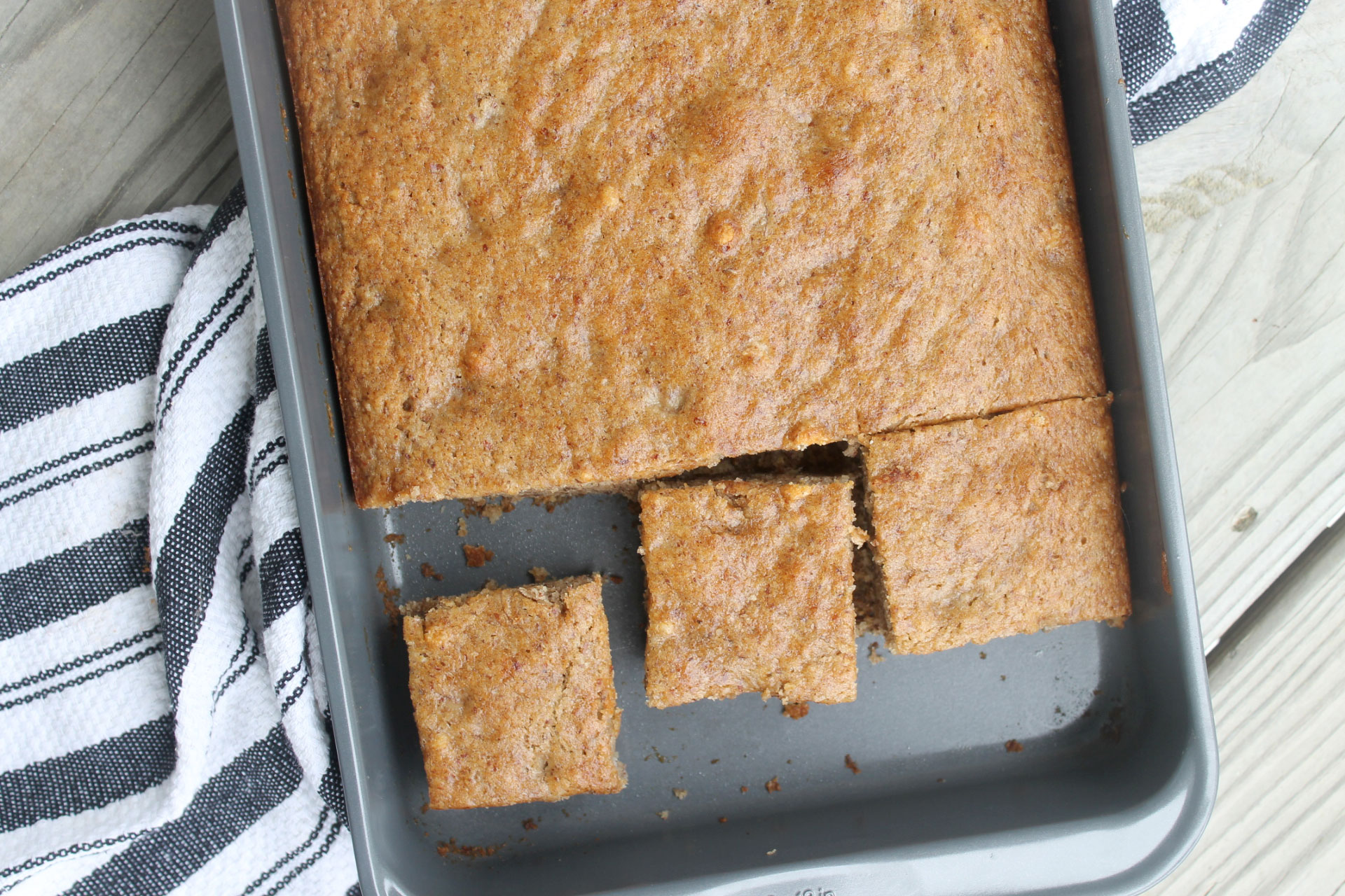 Healthier Vegan Banana Cake With Almond Flour (You'll never be able to tell this moist, fluffy cake doesn't have any dairy or eggs!)