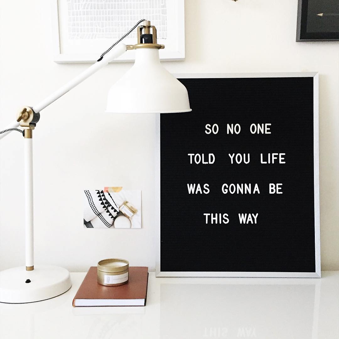 The Coolest Customizable Art: Felt Letter Boards and Black Light Boxes, plus where to buy them. (Friends Felt Letterboard Sign)