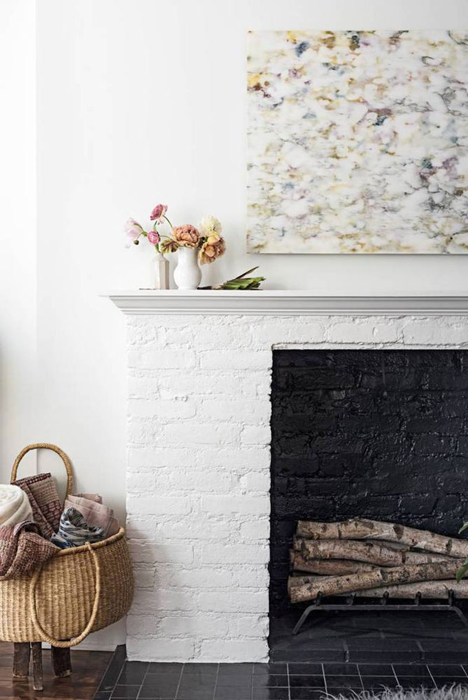 Get Inspired: The DIY White Brick Fireplace