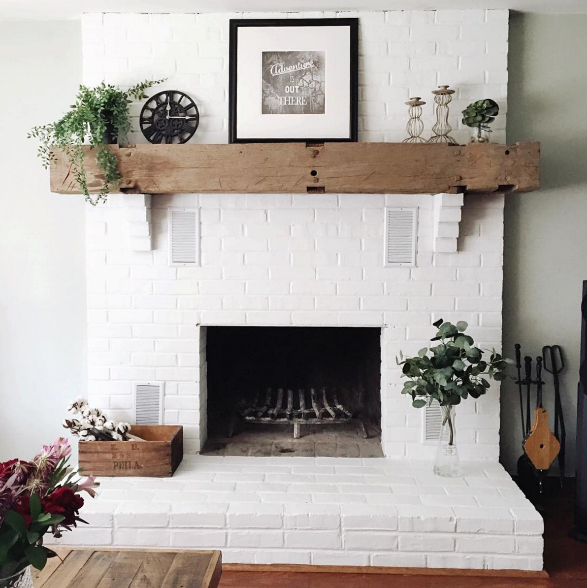 DIY White Fireplace 