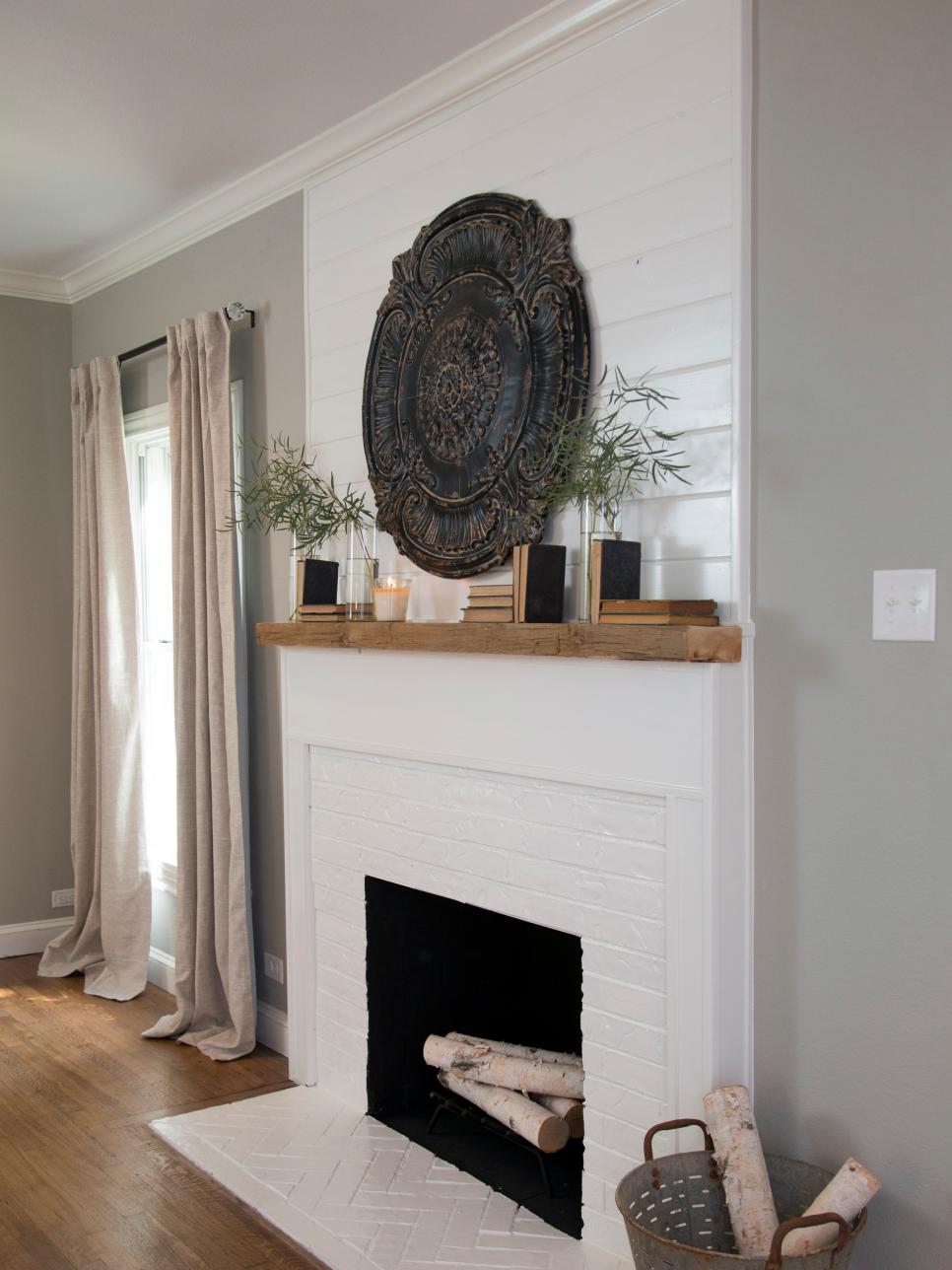 Get Inspired The DIY White Brick Fireplace Glitter, Inc.