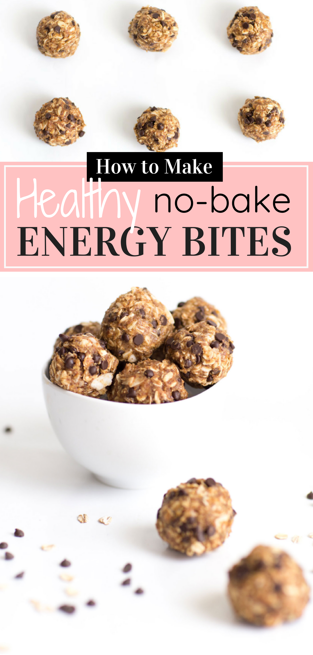 How to make the easiest (yummiest) no-bake healthy energy cookie bites (a.k.a., a guilt-free, dairy-free, and gluten-free way to snack happy!) Psst ... kids LOVE this recipe. #energybites #cookies #healthycookies #nobakecookies #nobake #healthydessert #healthysnack #snack #glutenfree #dairyfree Click through for the recipe. | glitterinc.com | @glitterinc