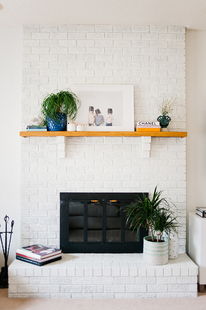 Get Inspired The Diy White Brick Fireplace Glitter Inc