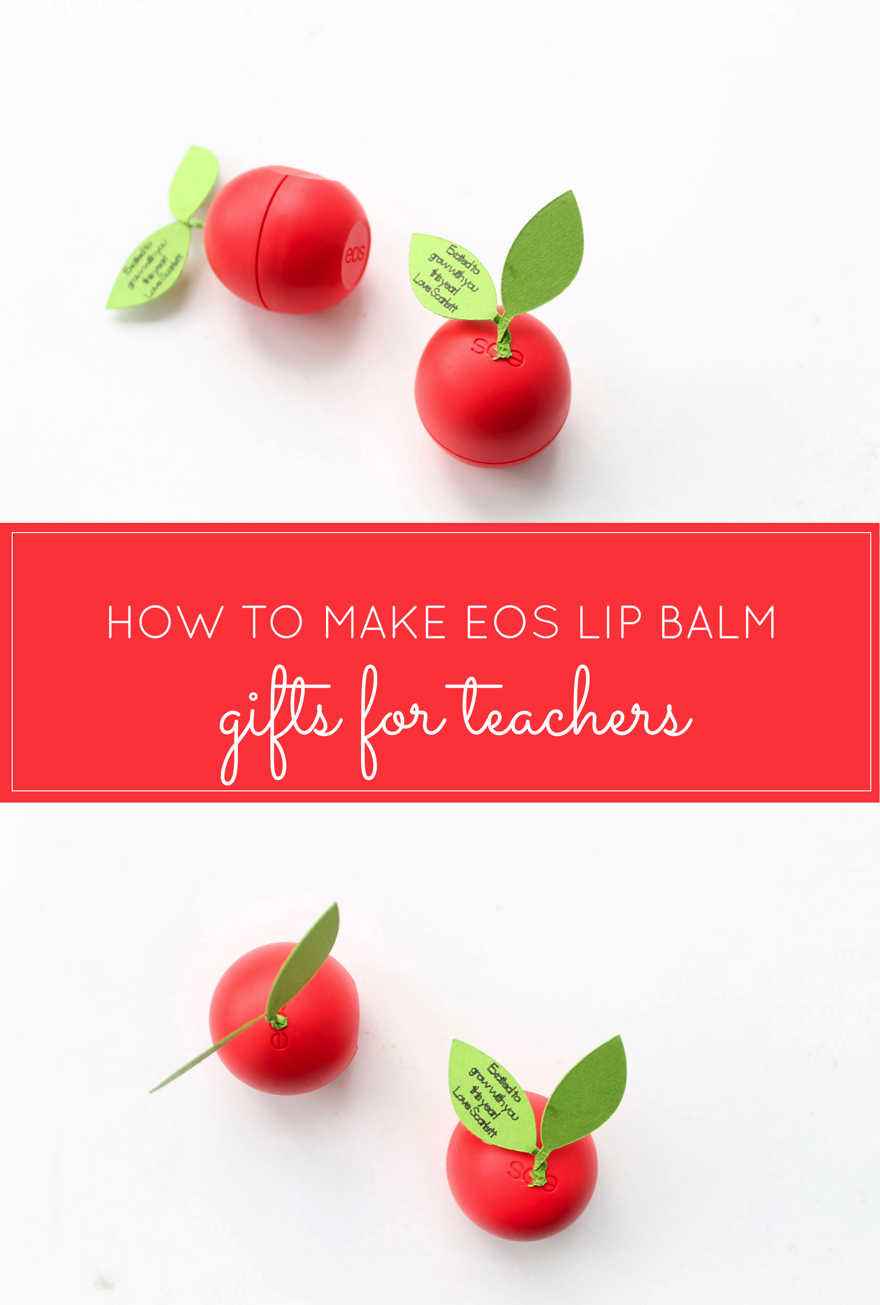 How to Make the Cutest DIY Teacher Appreciation Gift Using an EOS Lip Balm (Perfect for Back-to-School + Teacher Appreciation Day!)