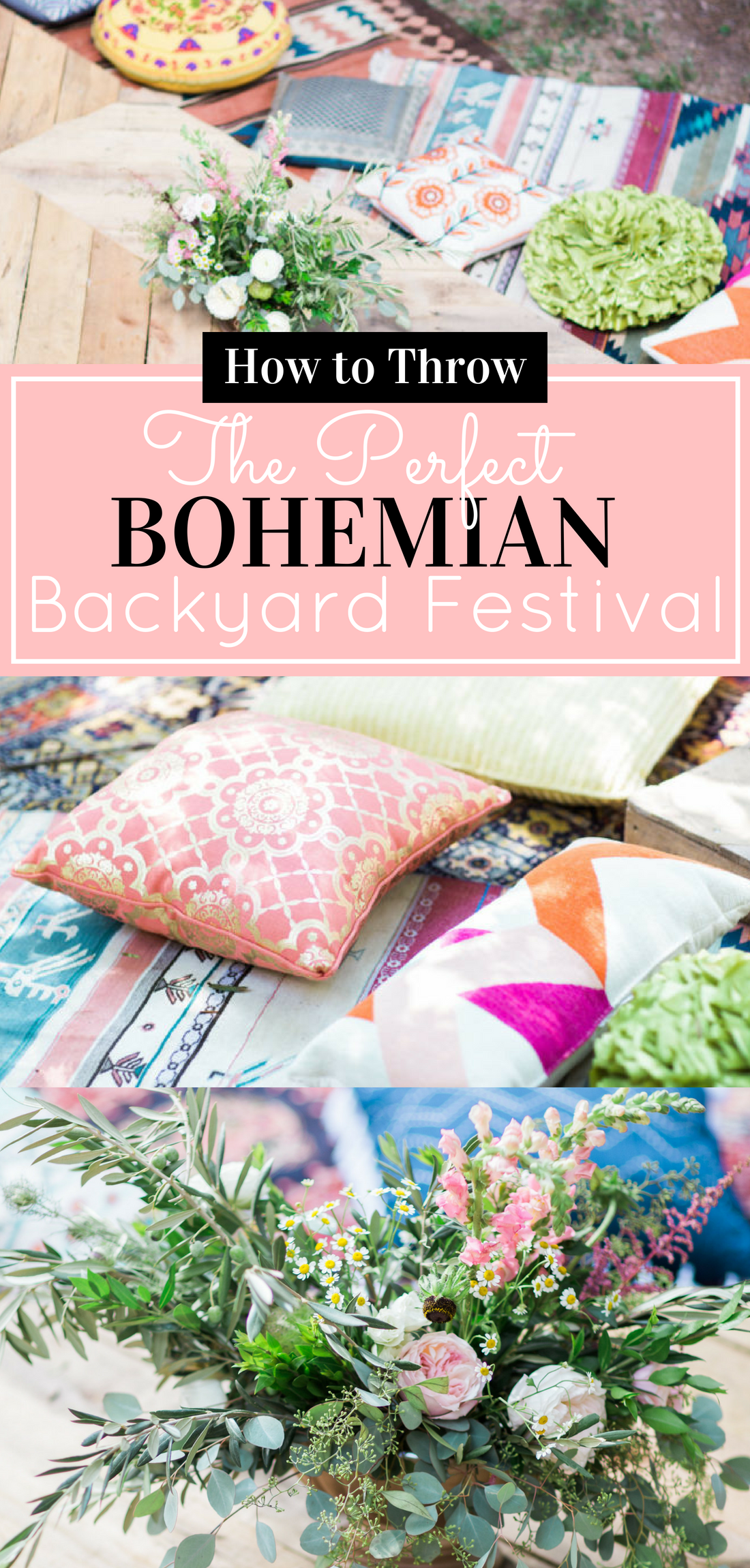 Behind-the-Scenes of a Bohemian Backyard Birthday Party Festival. Click through for the details. | glitterinc.com | @glitterinc