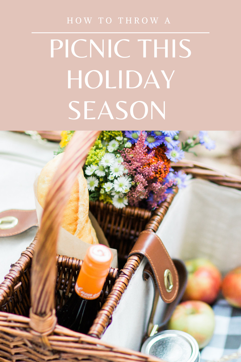 Celebrate in the great outdoors this holiday season with a beautiful and easy-to-put-together holiday picnic, complete with simple charcuterie cheese board, wine, and simple desserts. Click through for the details. | glitterinc.com | @glitterinc