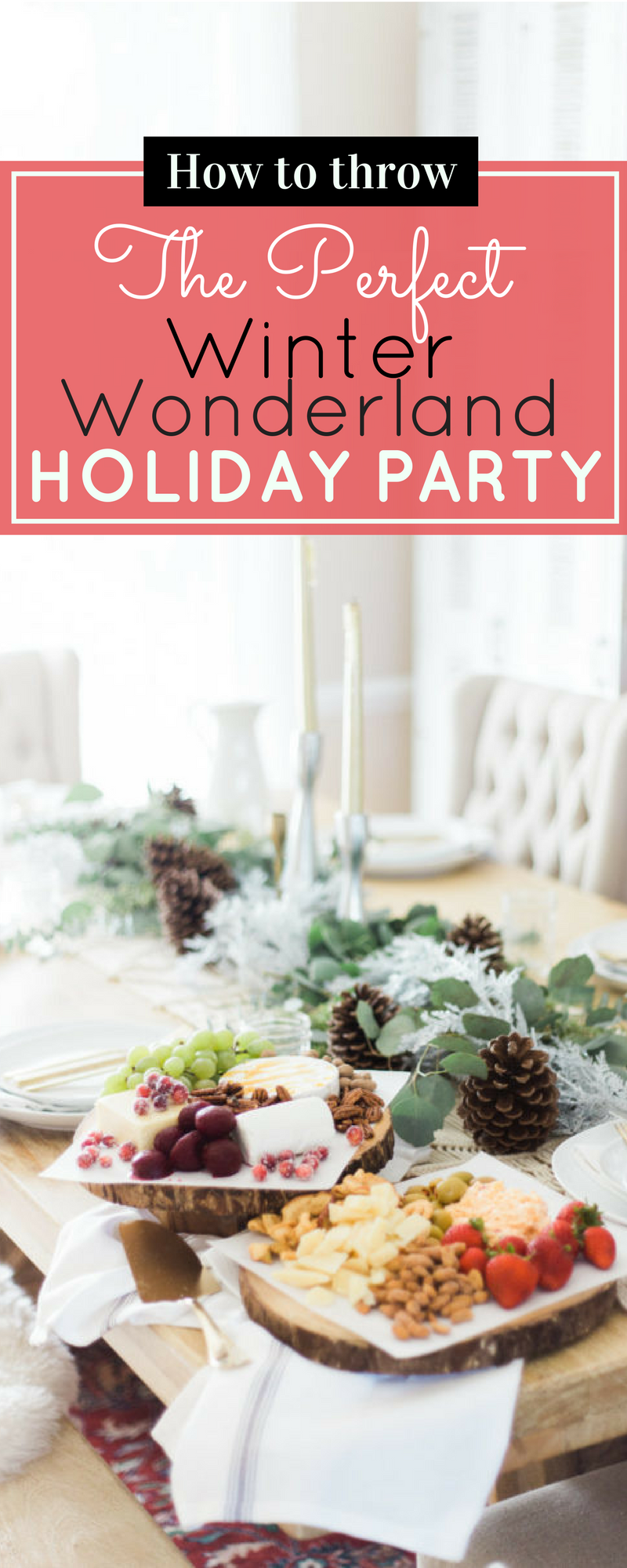 Our Farmhouse Style Winter Wonderland Holiday Party. Click through for all of the gorgeous details. | glitterinc.com | @glitterinc