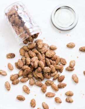 How to Make the Most Amazing Candied Cinnamon-Roasted Almonds - perfect for the holidays! GLITTERINC.COM