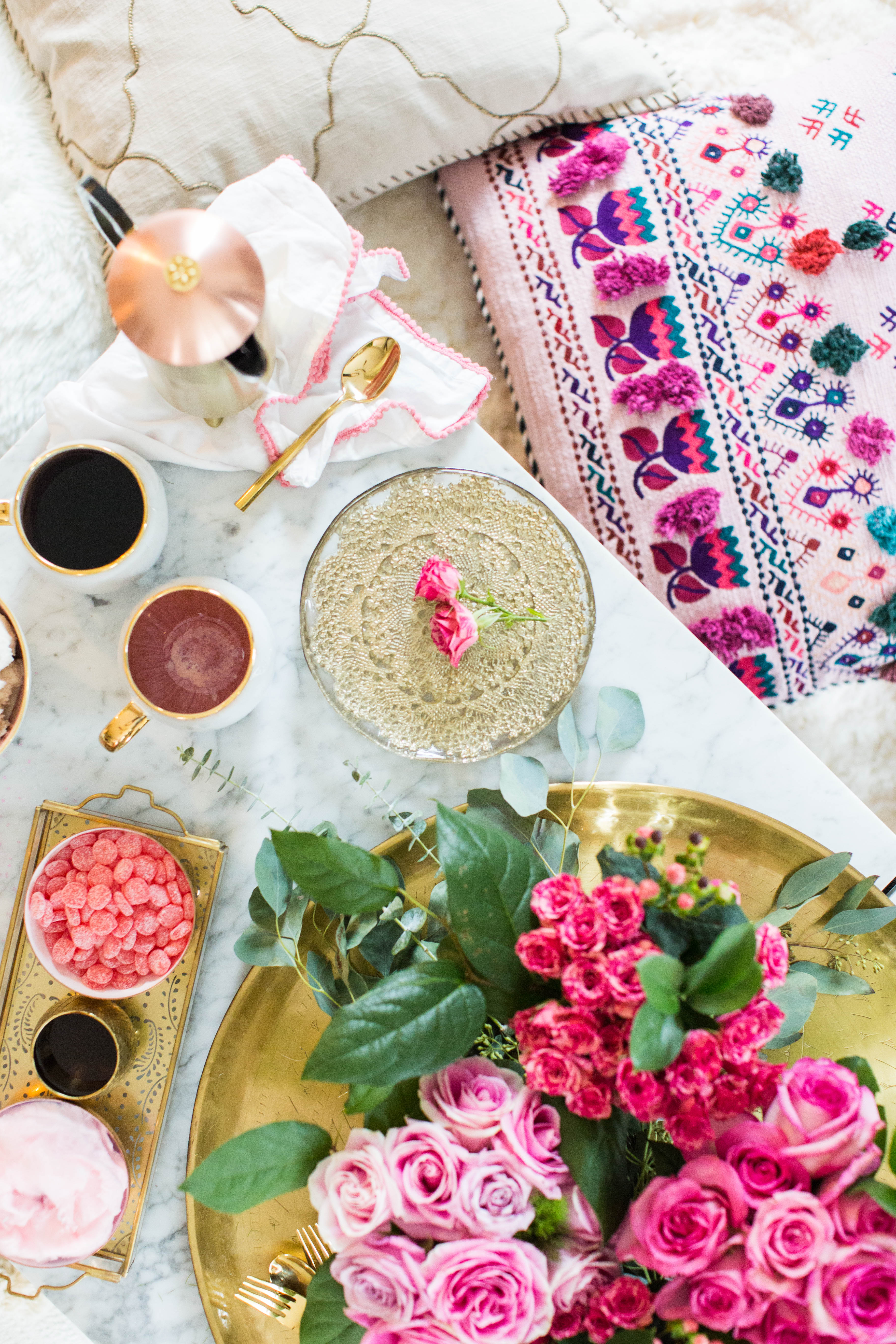 How to Throw a Valentine's Day Inspired Dessert Party this Galentine's Day. Click through for all of the pretty details. | glitterinc.com | @glitterinc