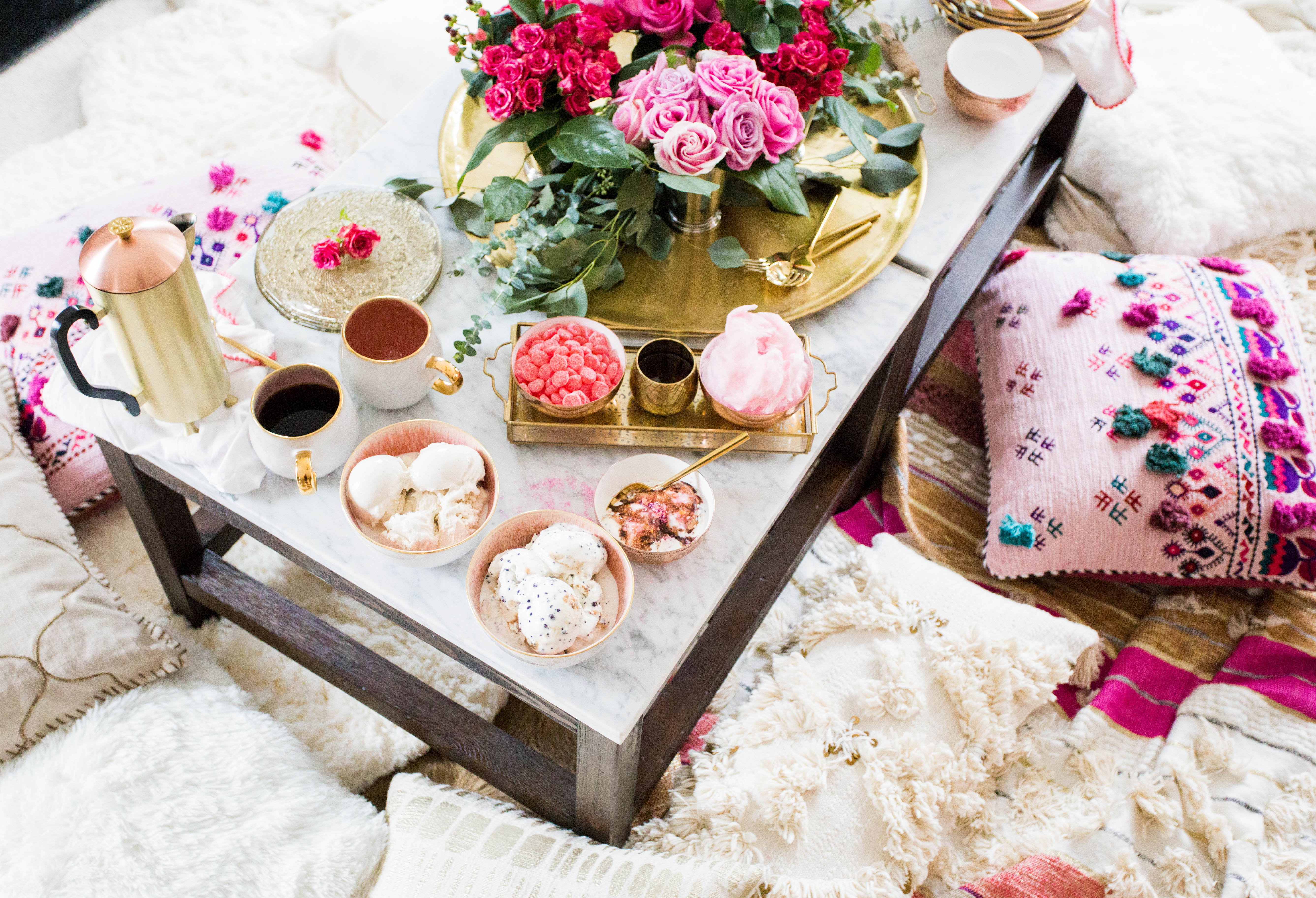 How to Throw a Valentine's Day Inspired Dessert Party this Galentine's Day. Click through for all of the pretty details. | glitterinc.com | @glitterinc