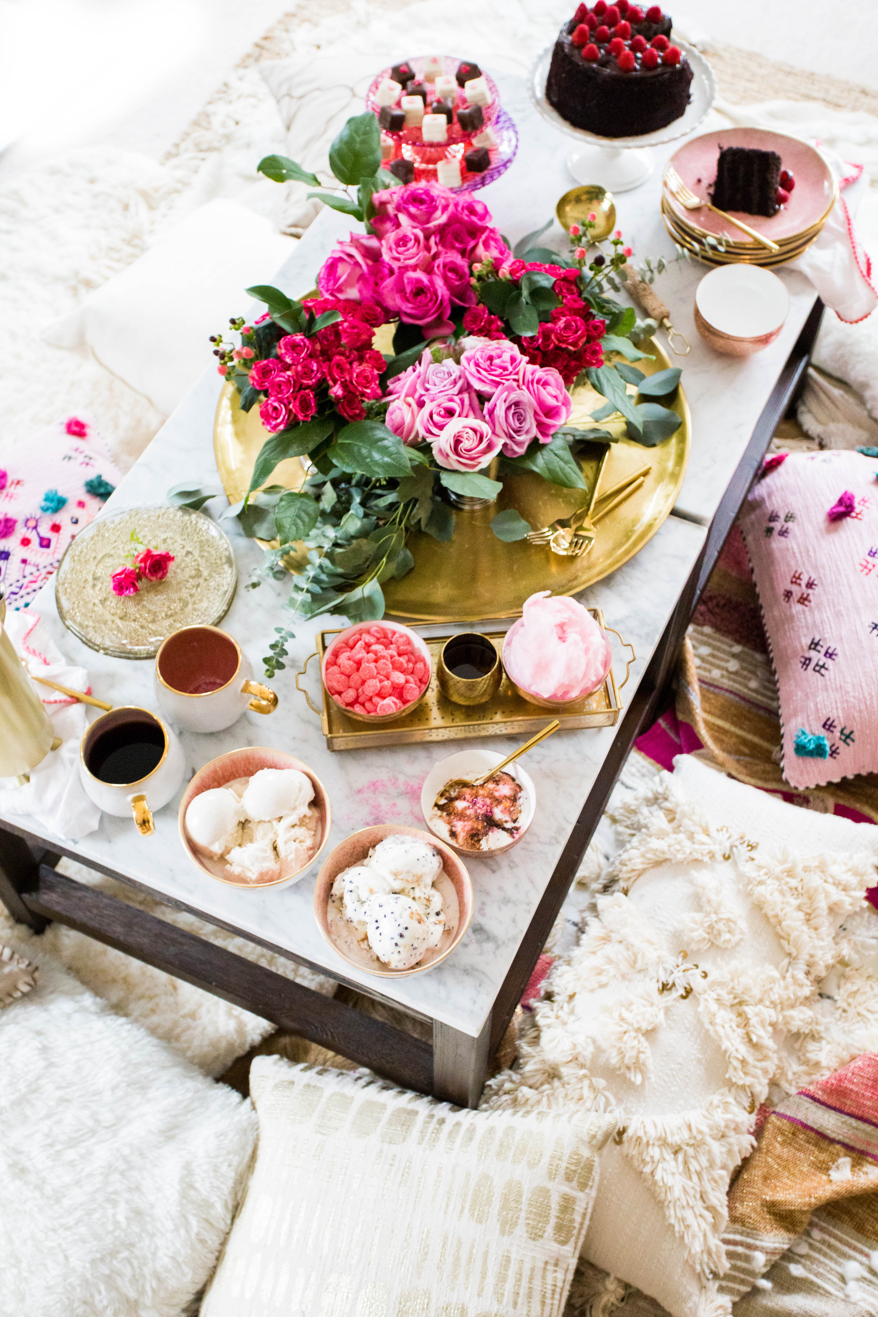 How to Throw a Valentine's Day Inspired Dessert Party this Galentine's Day. Click through for all of the pretty details. | glitterinc.com | @glitterinc