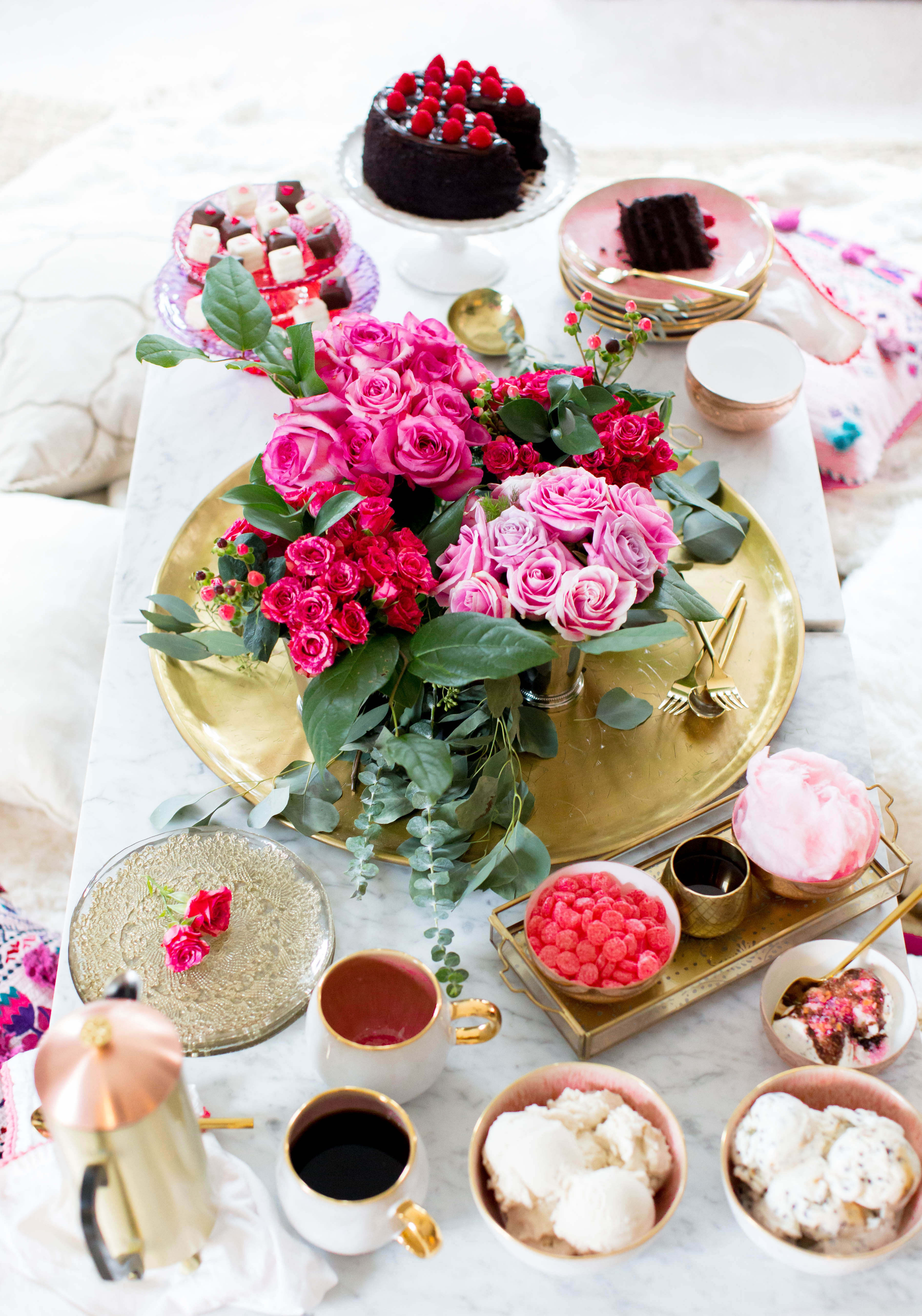 How to Throw a Valentine's Day Inspired Dessert Party this Galentine's Day. Click through for all of the pretty details. | glitterinc.com | @glitterinc