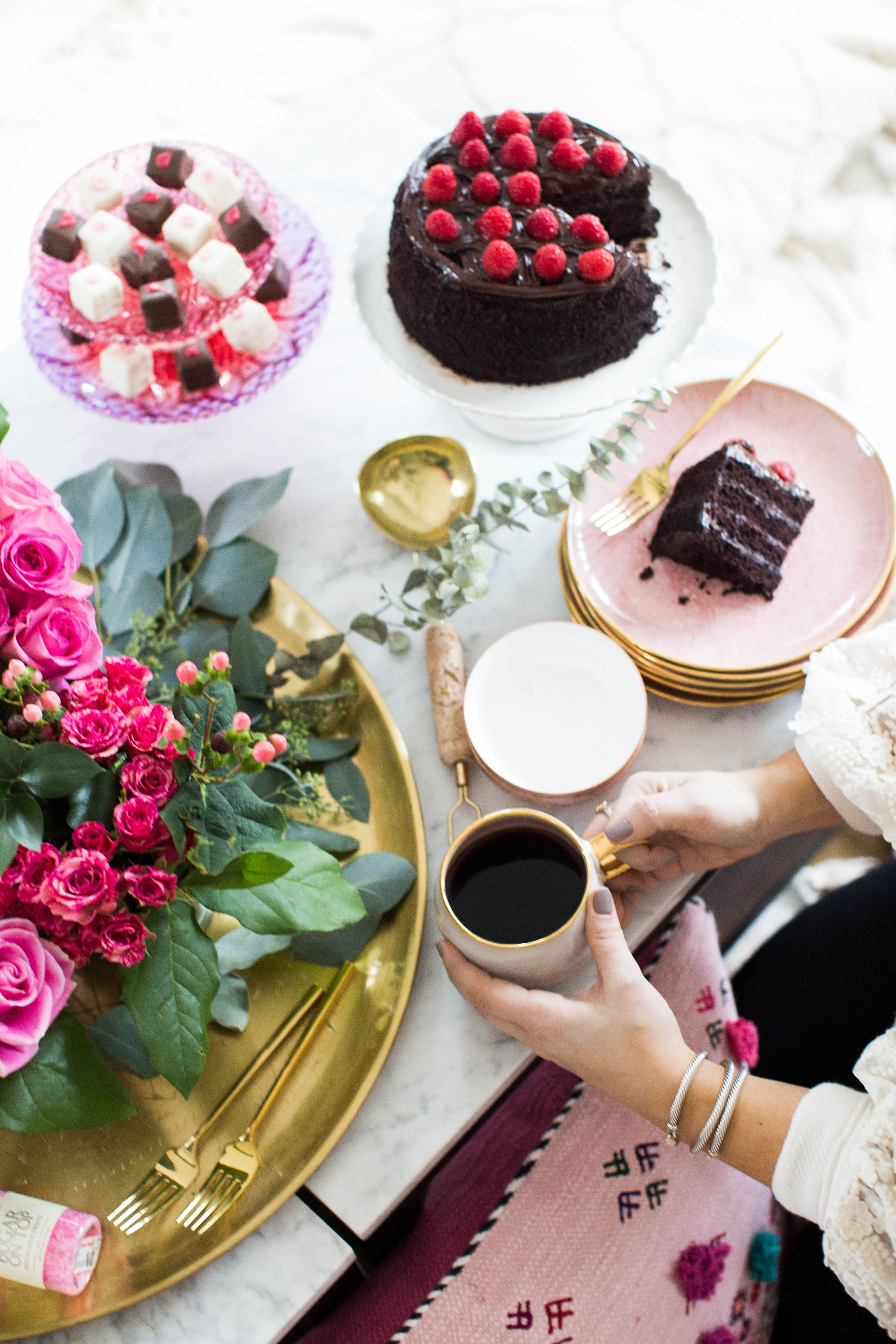 How to Throw a Valentine's Day Inspired Dessert Party this Galentine's Day. Click through for all of the pretty details. | glitterinc.com | @glitterinc