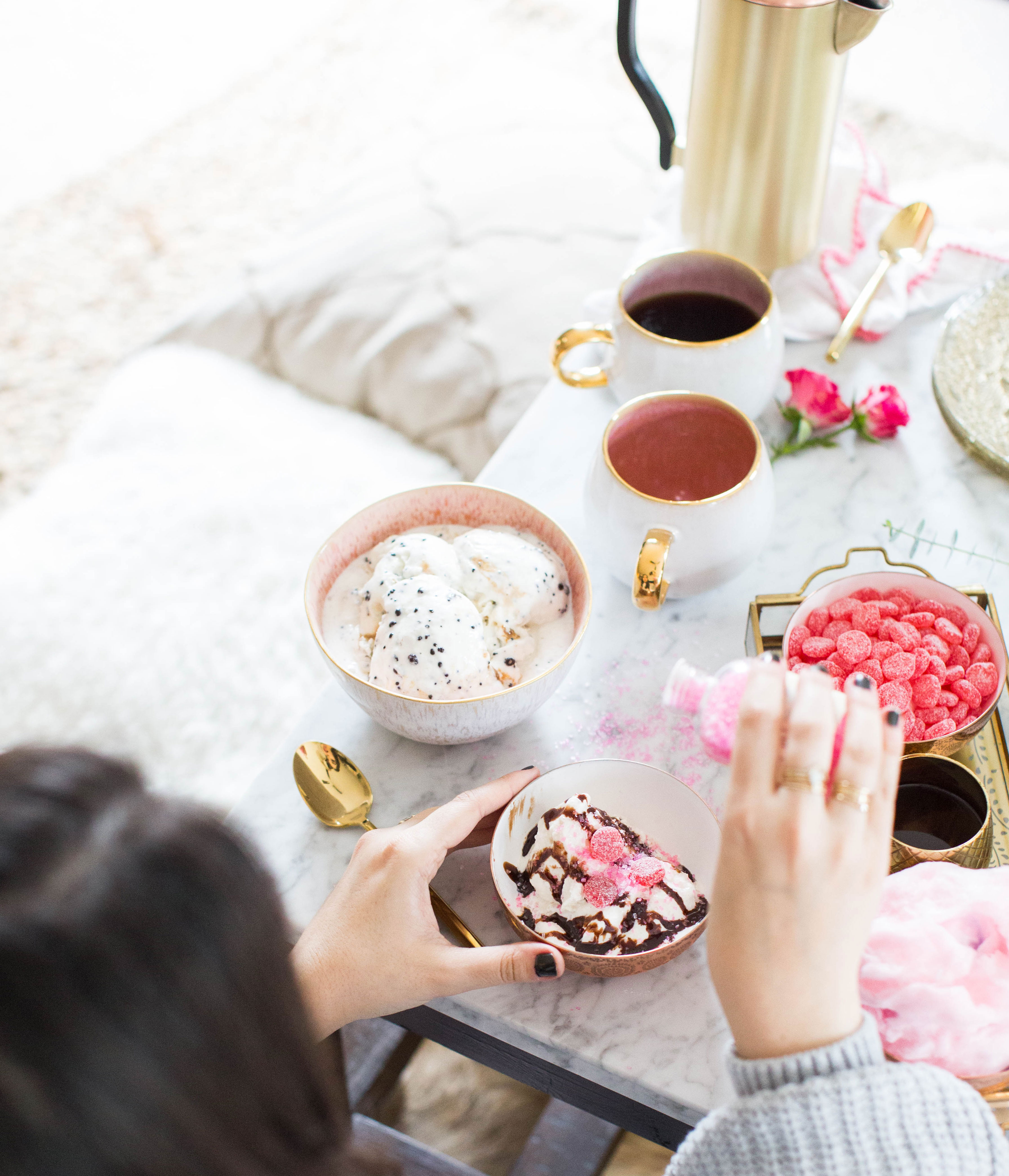 How to Throw a Valentine's Day Inspired Dessert Party this Galentine's Day. Click through for all of the pretty details. | glitterinc.com | @glitterinc