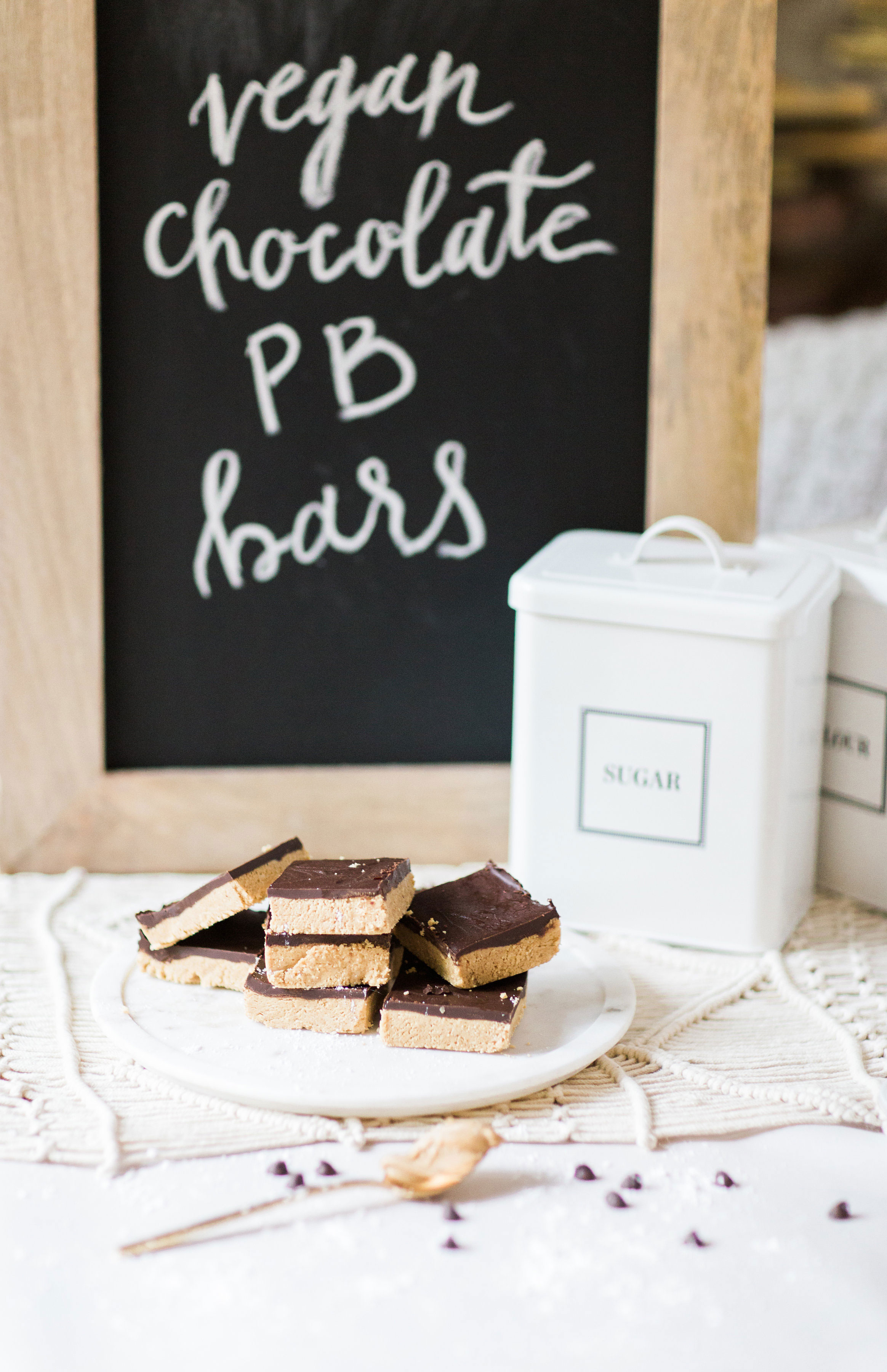 How to make vegan and dairy-free classic peanut butter chocolate squares. You will fall in love with this throwback dessert all over again! Click through for the recipe. | glitterinc.com | @glitterinc