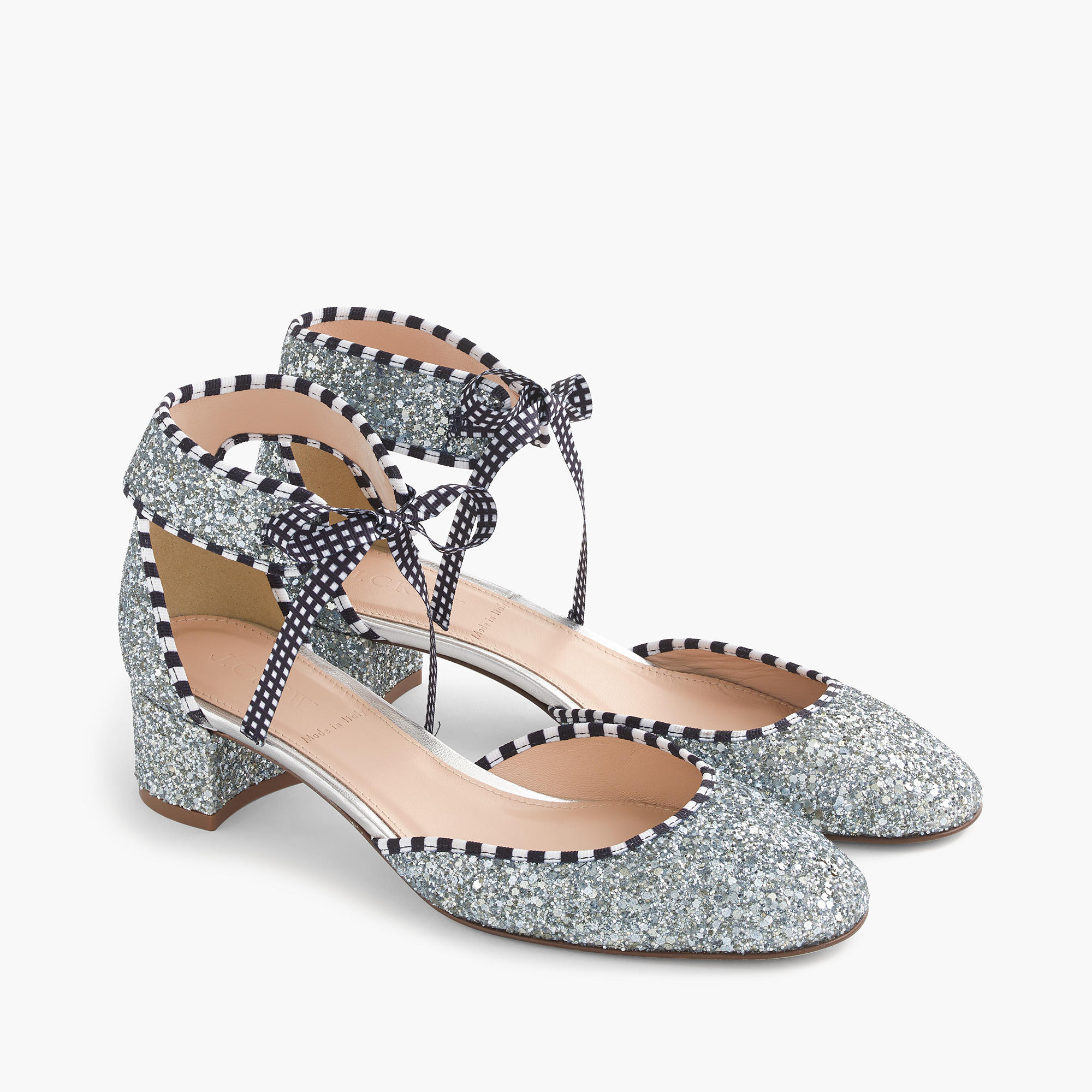 J crew best sale glitter heels