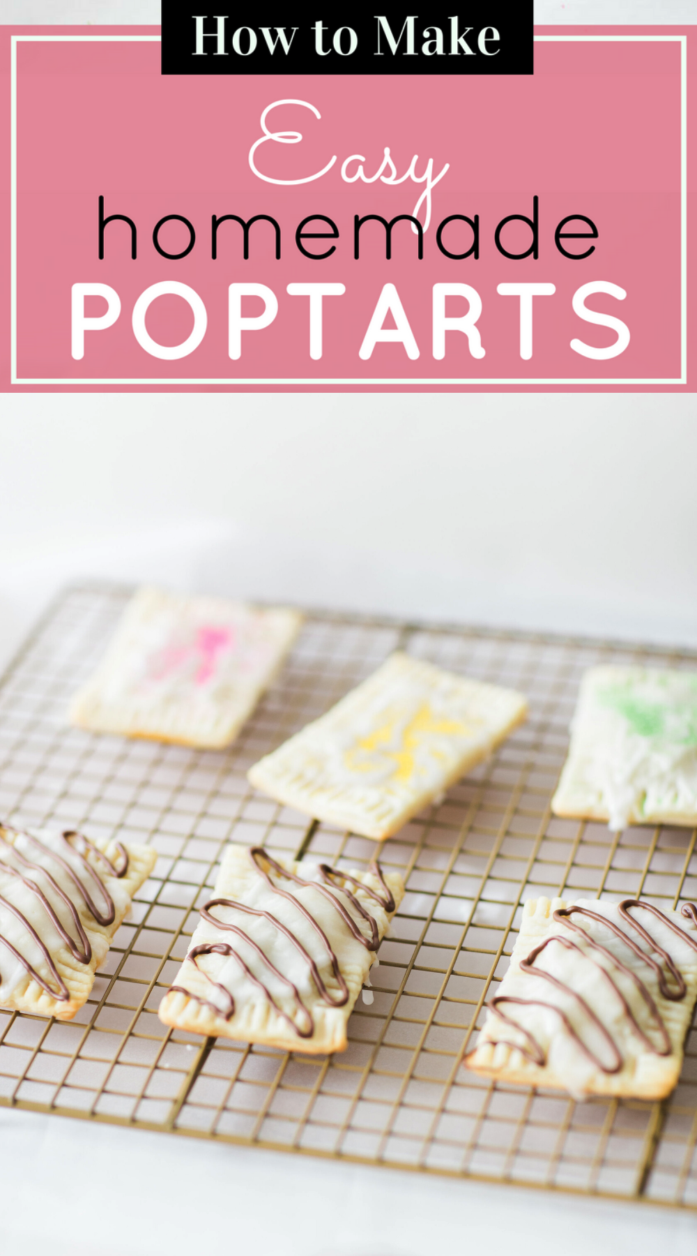 How to Make 3-Ingredient Homemade Pop-Tarts; including a vegan version! Kids LOVE making these. Click through for the simple recipe. | glitterinc.com | @glitterinc