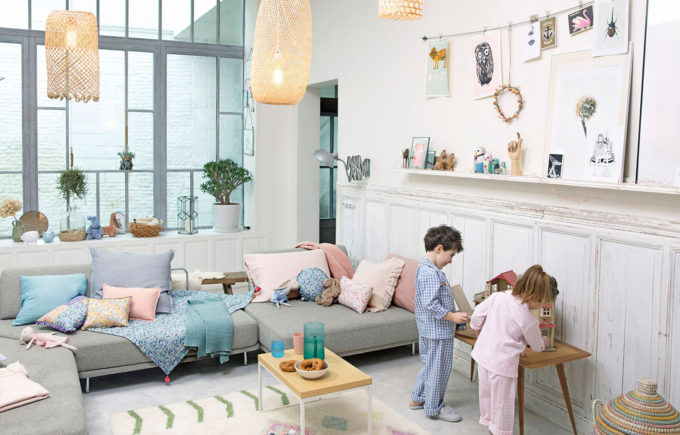 kids in the Zara Home's New Kids Collection setup
