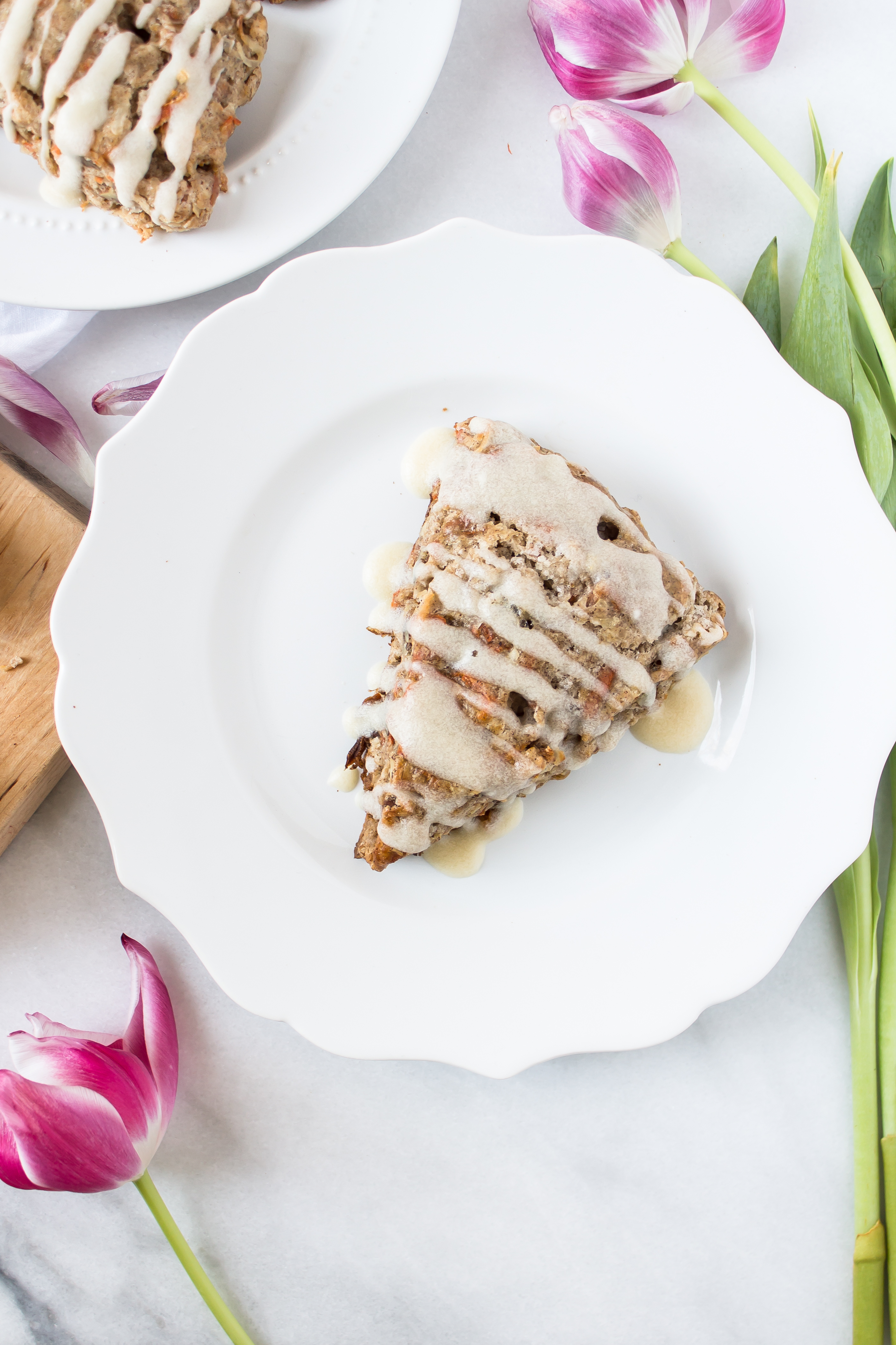 Carrot Cake Scones Recipe with Cream Cheese Glaze by lifestyle blogger Lexi of Glitter, Inc.